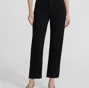 Express Women's Straight Ankle High Rise Jeans Pants, Black, Size 10 NWT